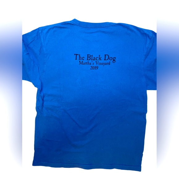 The Black Dog men’s size Small short sleeve tshirt blue /Black lab - Picture 8 of 8